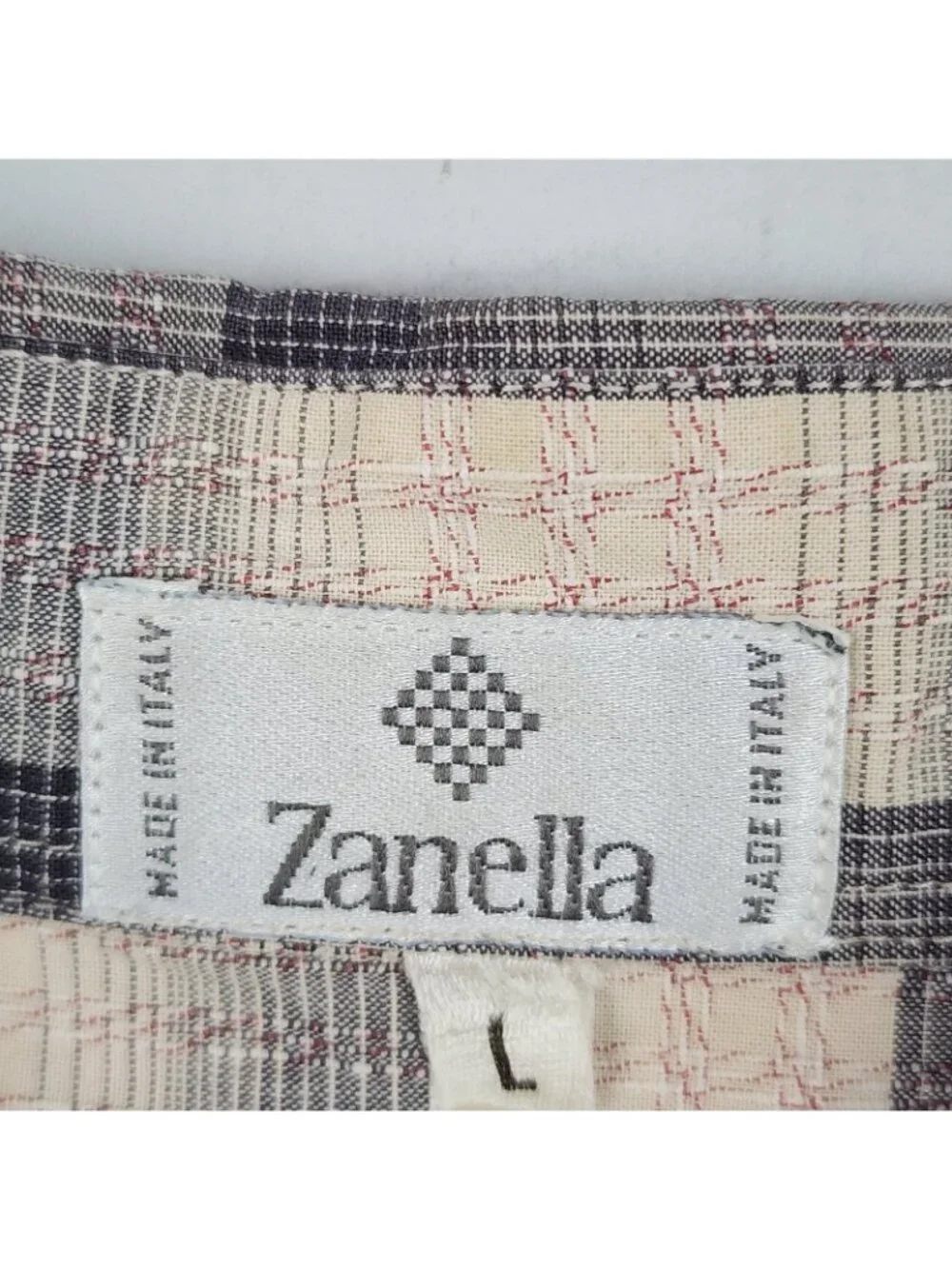 Zanella Shirt Mens Large Multi Plaid L/S Button Up